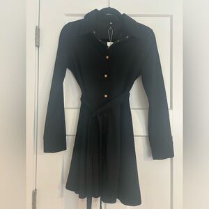 Black button up dress